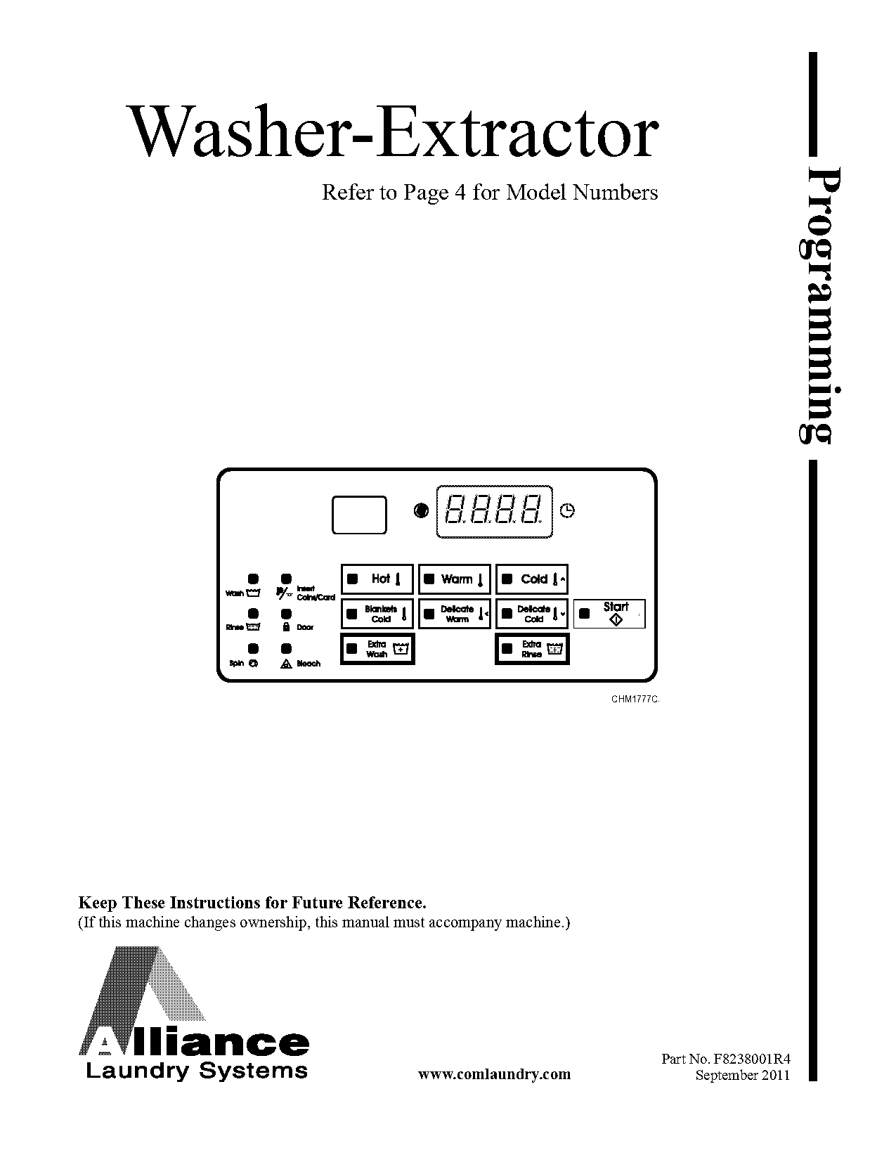 program manual for huebsch washer